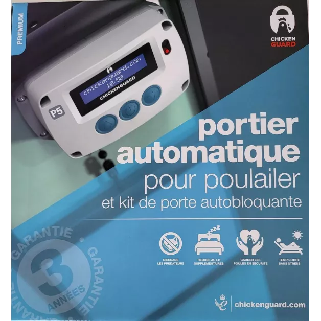 Portier automatique pour poulailler Chicken Gard standard 1 kg