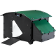 Igloo-ecodesign chicken coop on legs made of imperishable recycled plastic