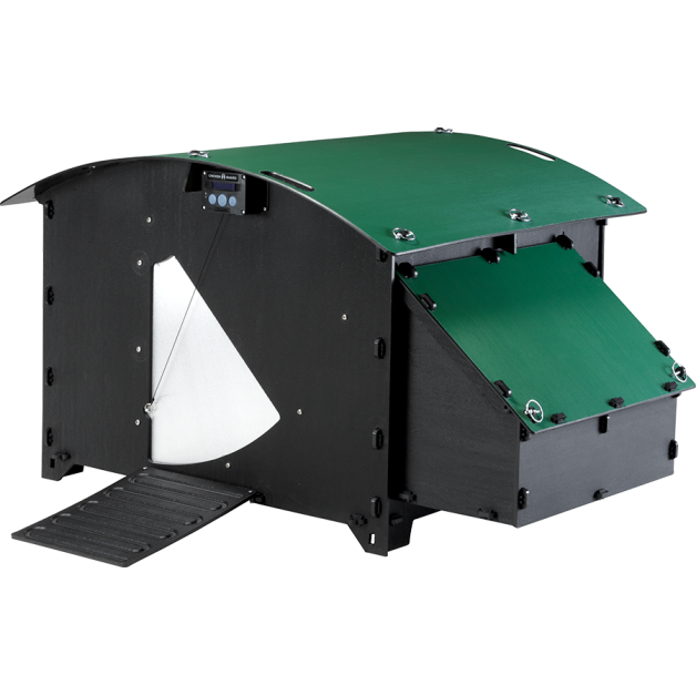 Kippenhok iglo-ecodesign op poten van onverwoestbaar gerecycled plastic