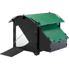 Igloo-ecodesign chicken coop on legs made of imperishable recycled plastic Igloo-ecodesign chicken coop on legs made of imperishable recycled plastic