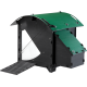 Igloo-ecodesign chicken coop on legs made of imperishable recycled plastic