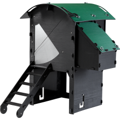 Igloo-ecodesign chicken coop on legs made of imperishable recycled plastic Igloo-ecodesign chicken coop on legs made of imperishable recycled plastic