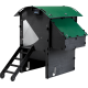 Igloo-ecodesign chicken coop on legs made of imperishable recycled plastic