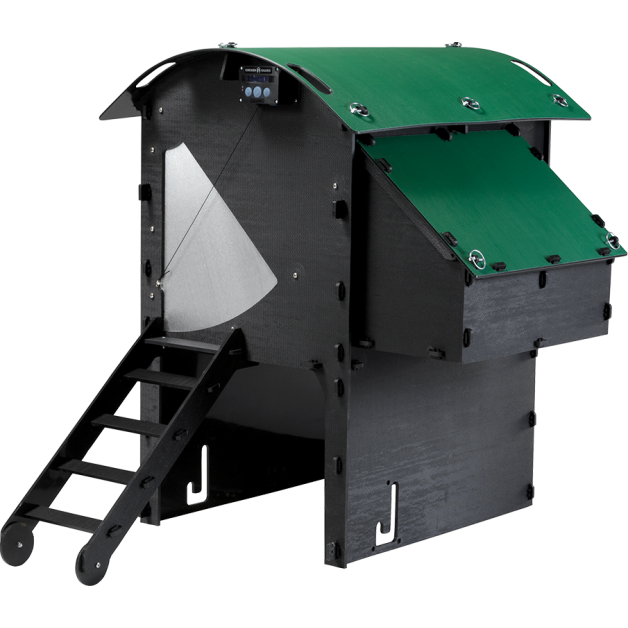 Kippenhok iglo-ecodesign op poten van onverwoestbaar gerecycled plastic