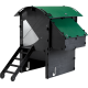 Igloo-ecodesign chicken coop on legs made of imperishable recycled plastic