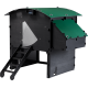 Igloo-ecodesign chicken coop on legs made of imperishable recycled plastic