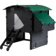 Igloo-ecodesign chicken coop on legs made of imperishable recycled plastic