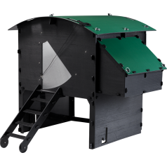 Igloo-ecodesign chicken coop on legs made of imperishable recycled plastic Igloo-ecodesign chicken coop on legs made of imperishable recycled plastic