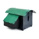 Igloo-ecodesign chicken coop on legs made of imperishable recycled plastic