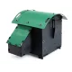 Igloo-ecodesign chicken coop on legs made of imperishable recycled plastic