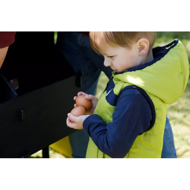 Kippenhok iglo-ecodesign op poten van onverwoestbaar gerecycled plastic