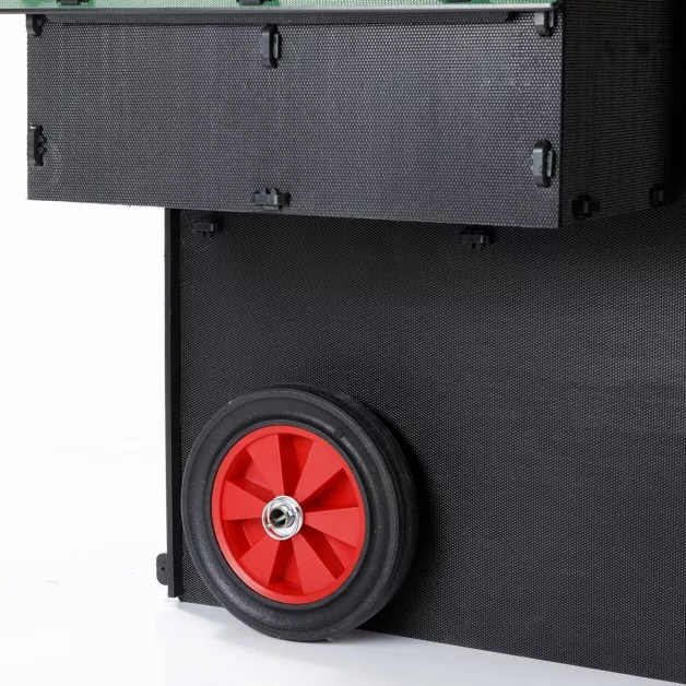Wheel kit for recycled plastic chicken coop
