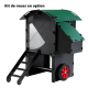 Igloo-ecodesign chicken coop on legs made of imperishable recycled plastic