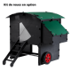 Igloo-ecodesign chicken coop on legs made of imperishable recycled plastic