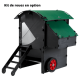 Igloo-ecodesign chicken coop on legs made of imperishable recycled plastic
