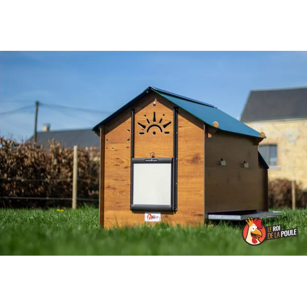 Kippenhok van hoogwaardig HPL, bestand tegen bloedluizen.