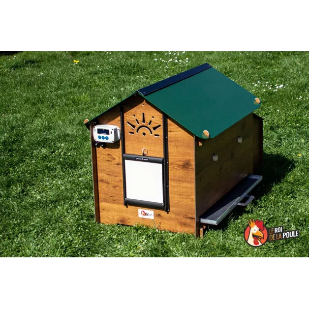 Kippenhok van hoogwaardig HPL, bestand tegen bloedluizen.