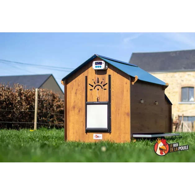 Kippenhok van hoogwaardig HPL, bestand tegen bloedluizen.