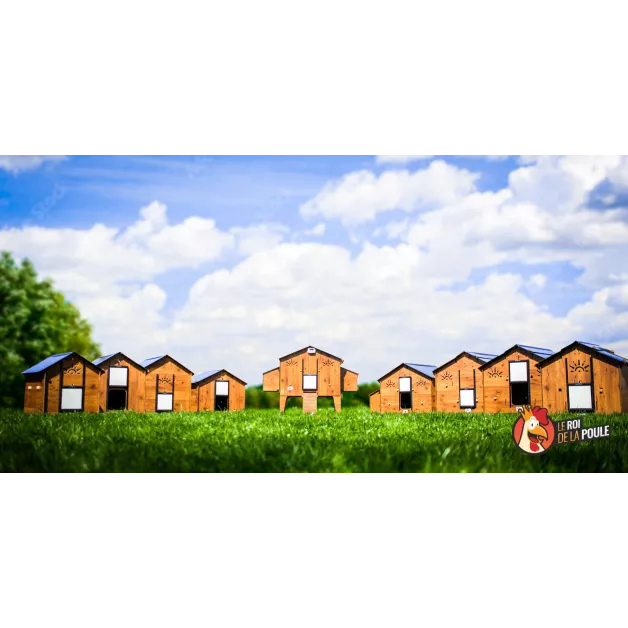 Kippenhok van hoogwaardig HPL, bestand tegen bloedluizen.