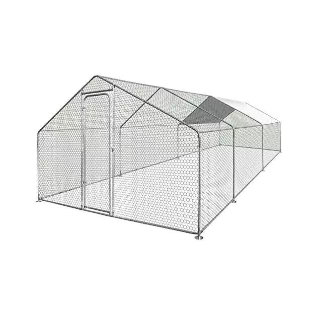 Large enclosure for chickens and other poultry of 12 m²