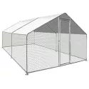 Wire mesh chicken enclosure