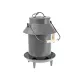 Metal chicken feeders shaped like milk jugs