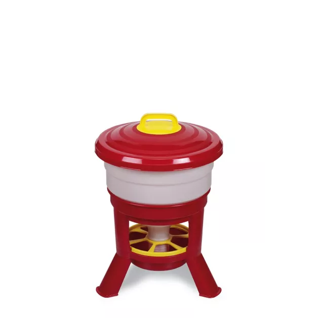 Pack mangeoire et abreuvoir 30 litres pour poules  Pack mangeoire et abreuvoir 30 litres pour poules