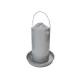 Galvanized metal waterer for chickens