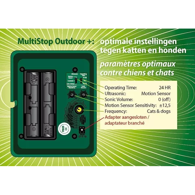 Ultrasone ongediertebestrijdingsapparaat – MultiStop Outdoor+ Ultrasone ongediertebestrijdingsapparaat – MultiStop Outdoor+