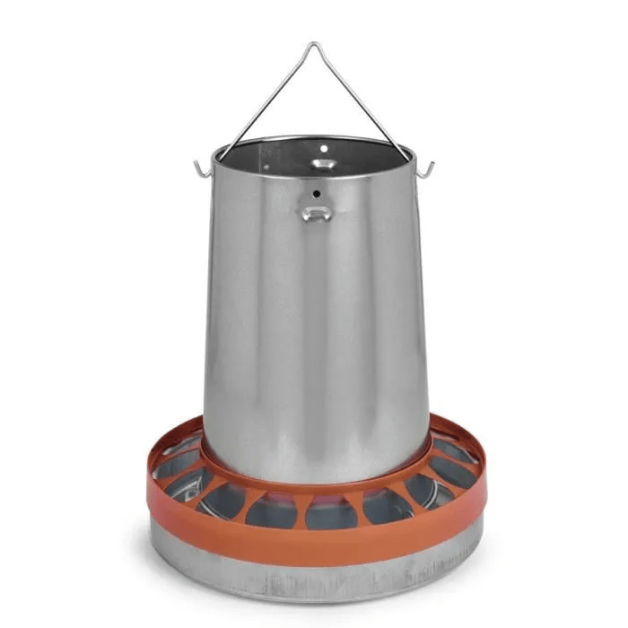 Gegalvaniseerd trechterkit van 10 kg voor pluimvee.