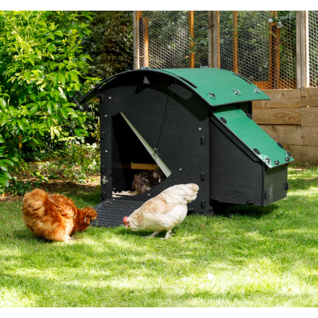 Kippenhok iglo-ecodesign op poten van onverwoestbaar gerecycled plastic