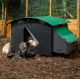 Igloo-ecodesign chicken coop on legs made of imperishable recycled plastic
