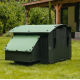 Igloo-ecodesign chicken coop on legs made of imperishable recycled plastic