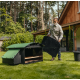 Igloo-ecodesign chicken coop on legs made of imperishable recycled plastic