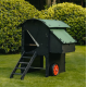 Igloo-ecodesign chicken coop on legs made of imperishable recycled plastic