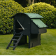 Igloo-ecodesign chicken coop on legs made of imperishable recycled plastic
