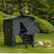 Igloo-ecodesign chicken coop on legs made of imperishable recycled plastic