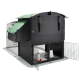 Igloo-ecodesign chicken coop on legs made of imperishable recycled plastic