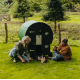 Igloo-ecodesign chicken coop on legs made of imperishable recycled plastic