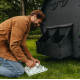 Igloo-ecodesign chicken coop on legs made of imperishable recycled plastic