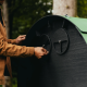 Igloo-ecodesign chicken coop on legs made of imperishable recycled plastic