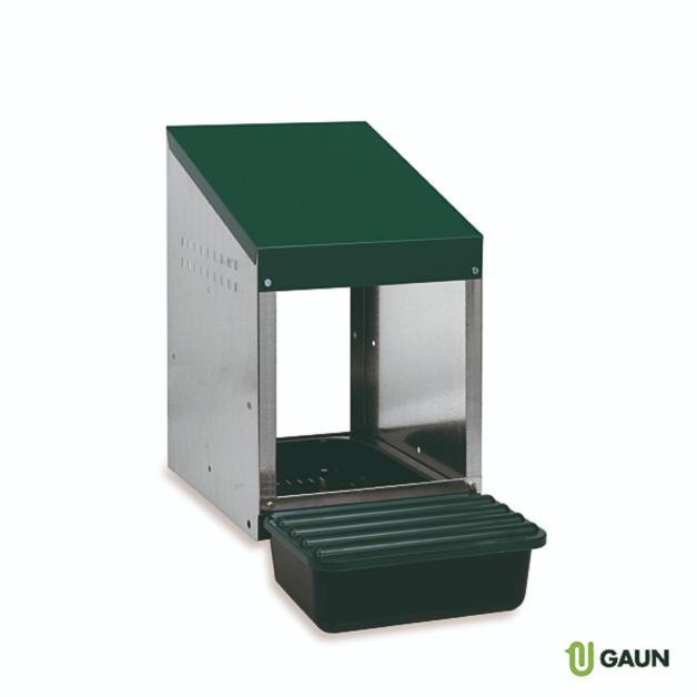 Galvanized metal laying box with polypropylene nest