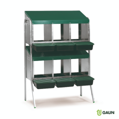 Verzinkt metalen legnest met polypropyleen nest.