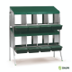 Galvanized metal laying box with polypropylene nest