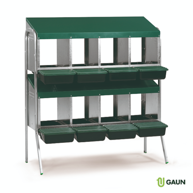 Galvanized metal laying box with polypropylene nest Galvanized metal laying box with polypropylene nest