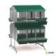 Galvanized metal laying box with polypropylene nest