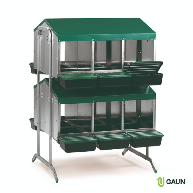 Galvanized metal laying box with polypropylene nest Galvanized metal laying box with polypropylene nest