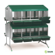 Galvanized metal laying box with polypropylene nest