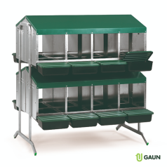 Verzinkt metalen legnest met polypropyleen nest.