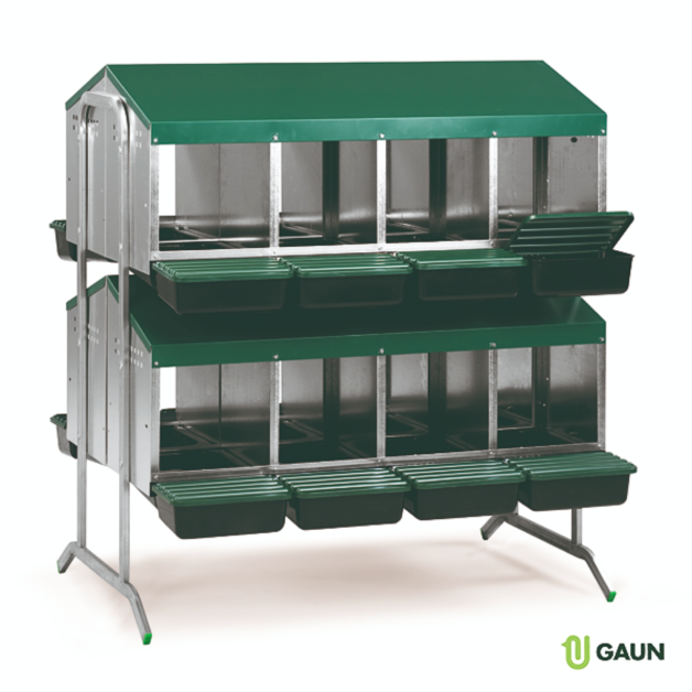 Galvanized metal laying box with polypropylene nest Galvanized metal laying box with polypropylene nest